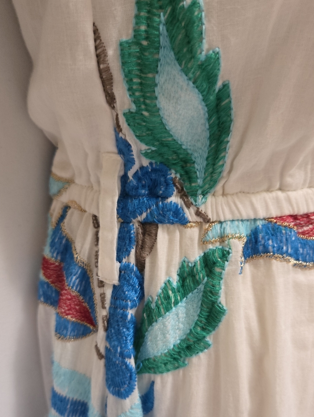 Oliphant Embroidered Long Sleeve Flirty Mini Dress in Monet Size S Boho Festival - Picture 12 of 16